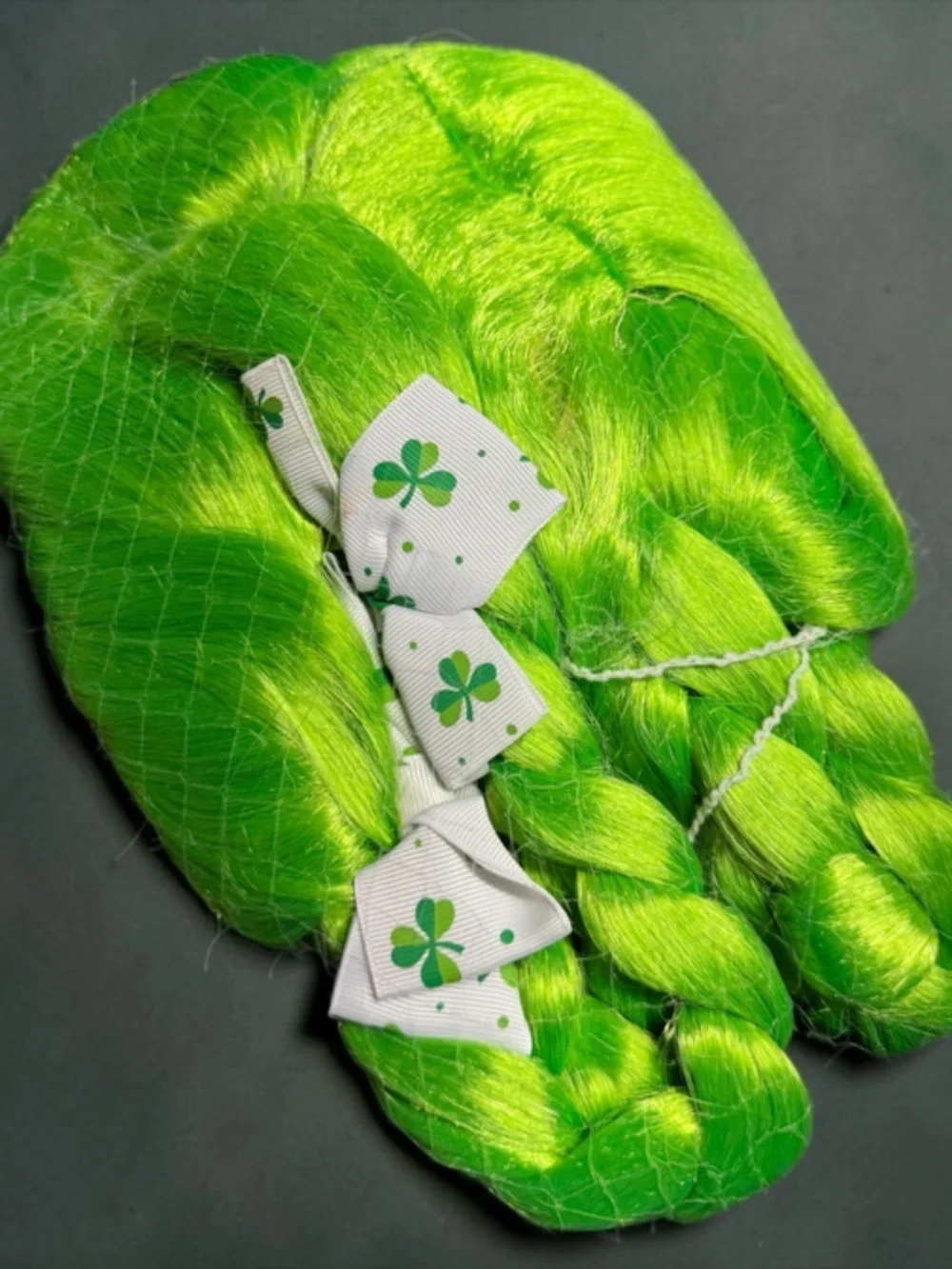 Claire’s Green Shamrock Pippi Longstocking Wig NIP